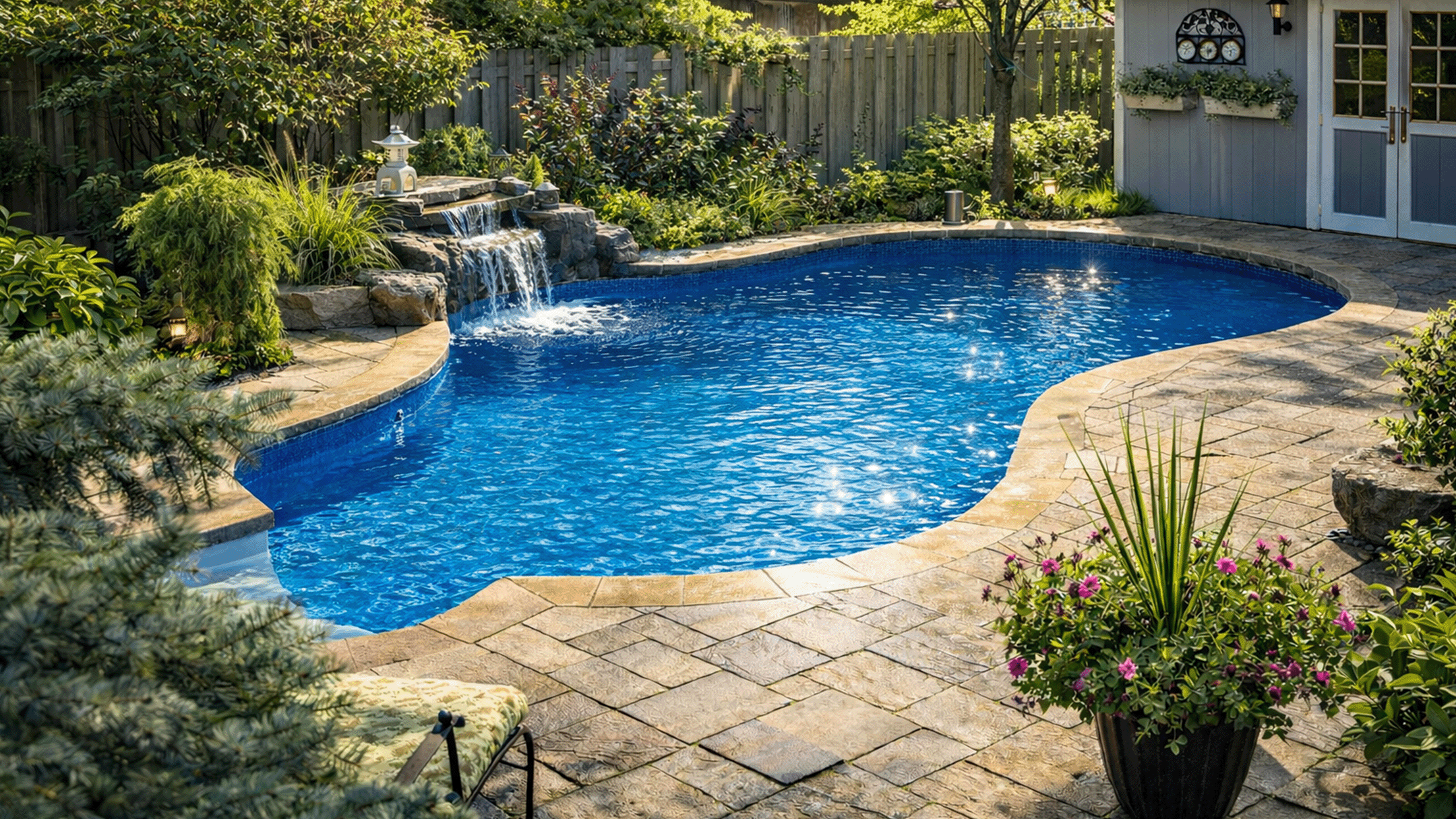 14 x 28 ft Crescent Inground Pool Complete Package