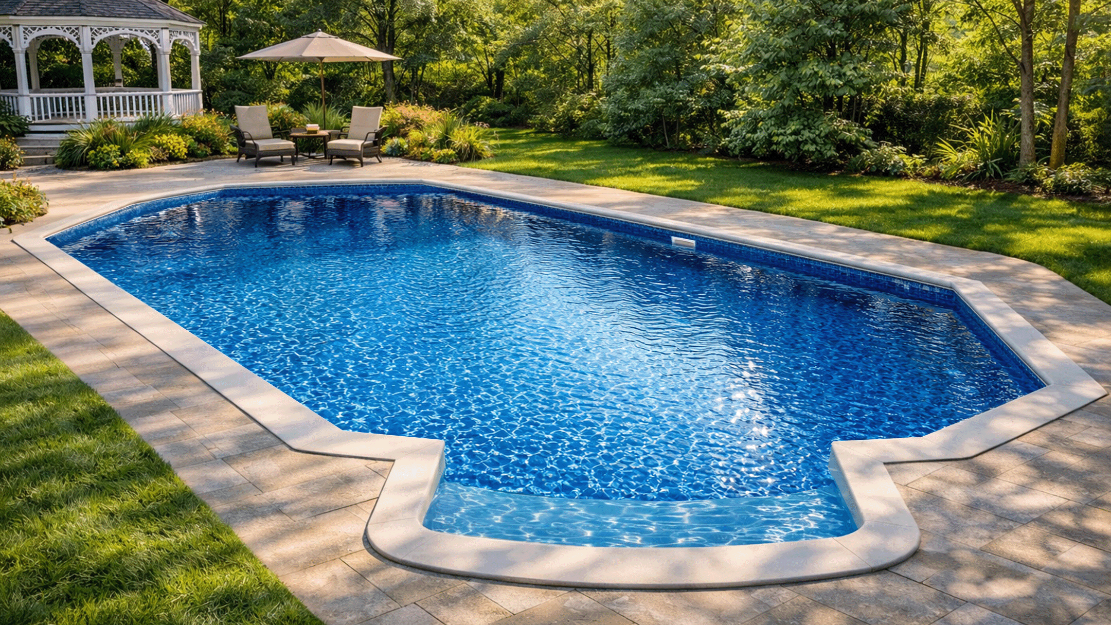 19 x 40 ft Grecian Inground Pool Complete Package