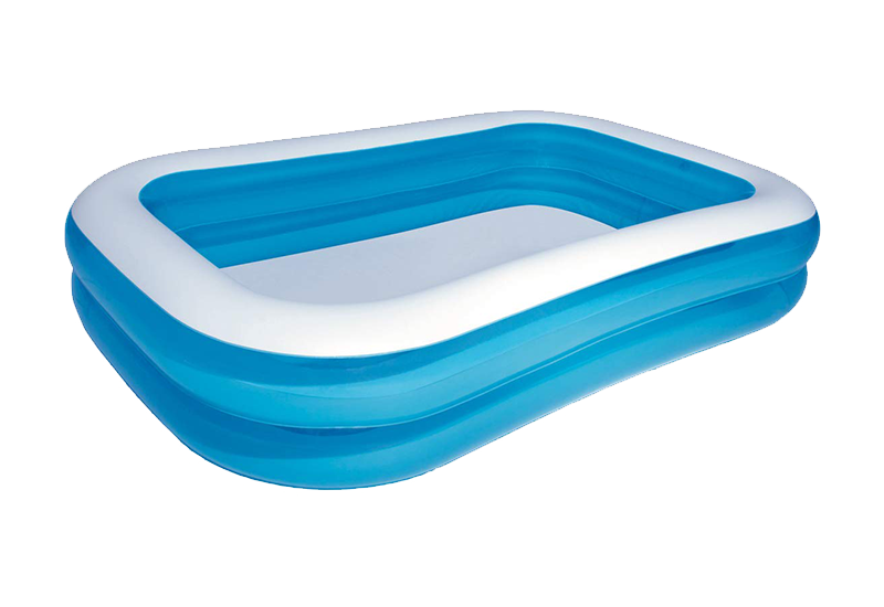 8.5 Ft Blue Rectangular Kiddie Splash Pool