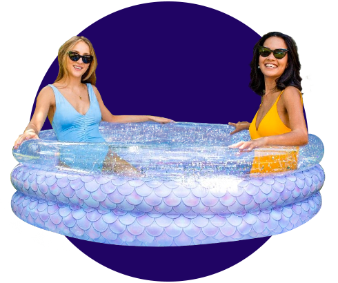 Pool Candy 60 Inch Inflatable Mermaid Glitter Tanning Pool