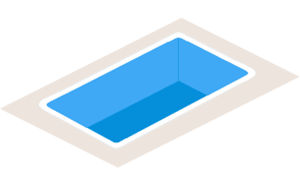 Rectangle Inground Swimming Pool with 2 Ft Radius Corners