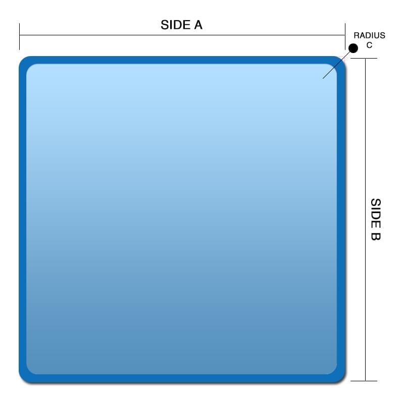 Rounded Corners Square or Rectangle Hot Tub Cover