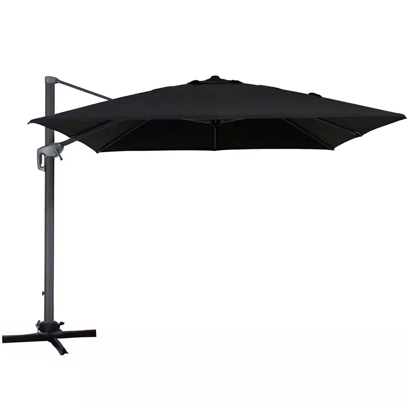 10 ft Offset Square Suspension Umbrella (Canvas Black/Black)