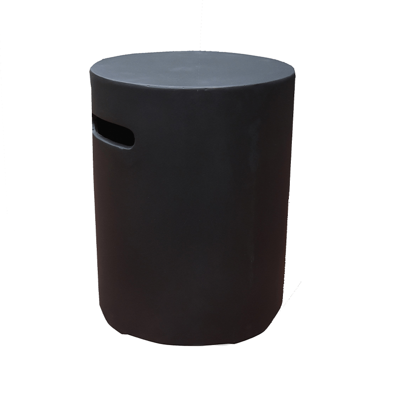 15.7 Inch Smooth Round Propane Tank Cover (Black)