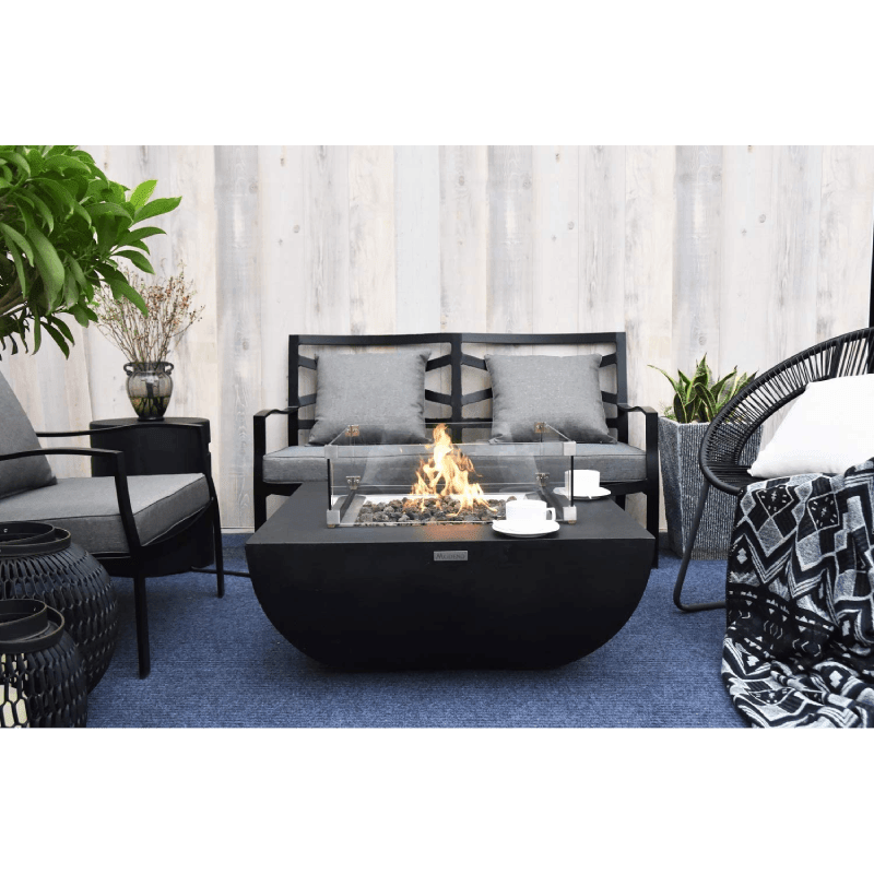 Aurora 34 inch Square Natural Gas Fire Table