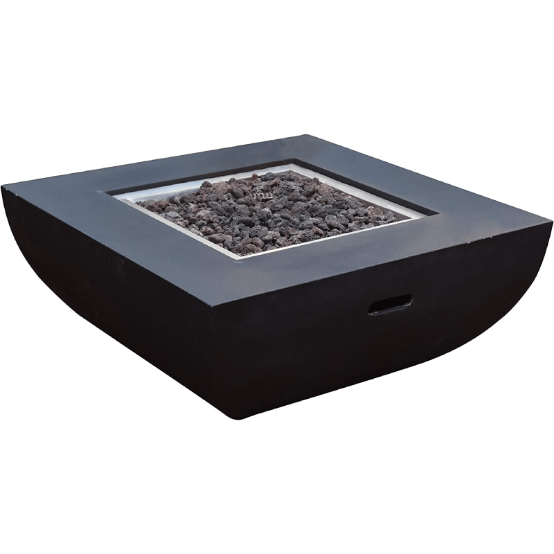 Table de foyer carrée Aurora au propane de 34 pouces