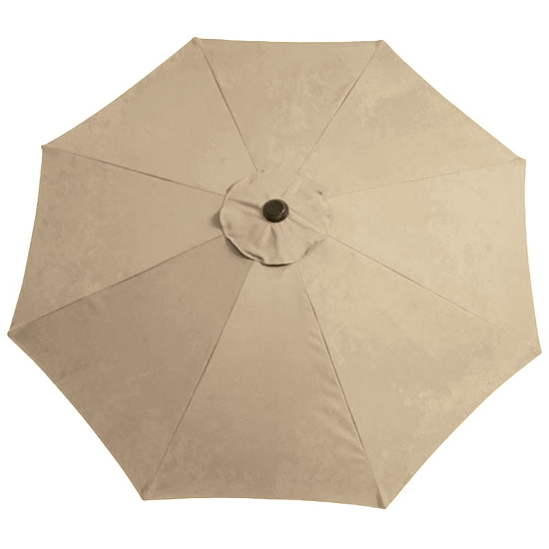 9 ft Manual Tilt Market Umbrella (Black/Beige)