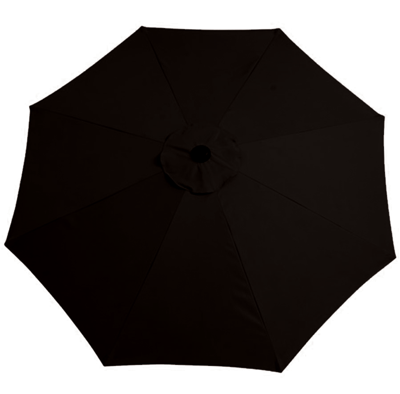 Parasol de marché à inclinaison manuelle de 9 pi (noir/noir)
