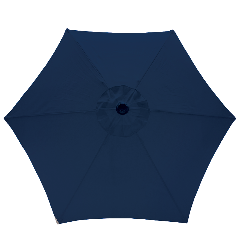 Parasol de marché de 7,5 pi à inclinaison manuelle (noir/bleu)