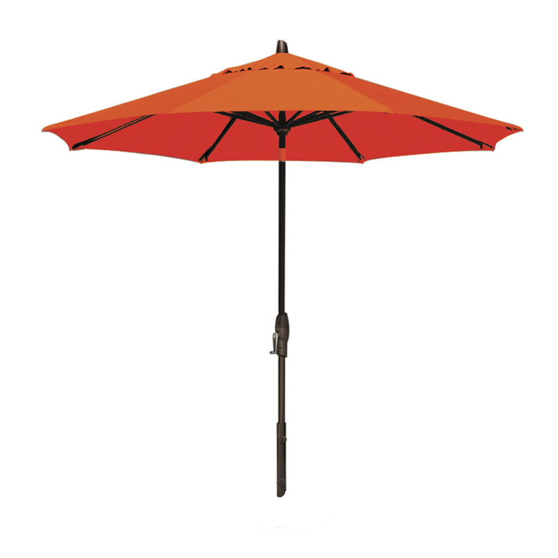 7.5 ft Manual Tilt Market Umbrella (Black/Orange)
