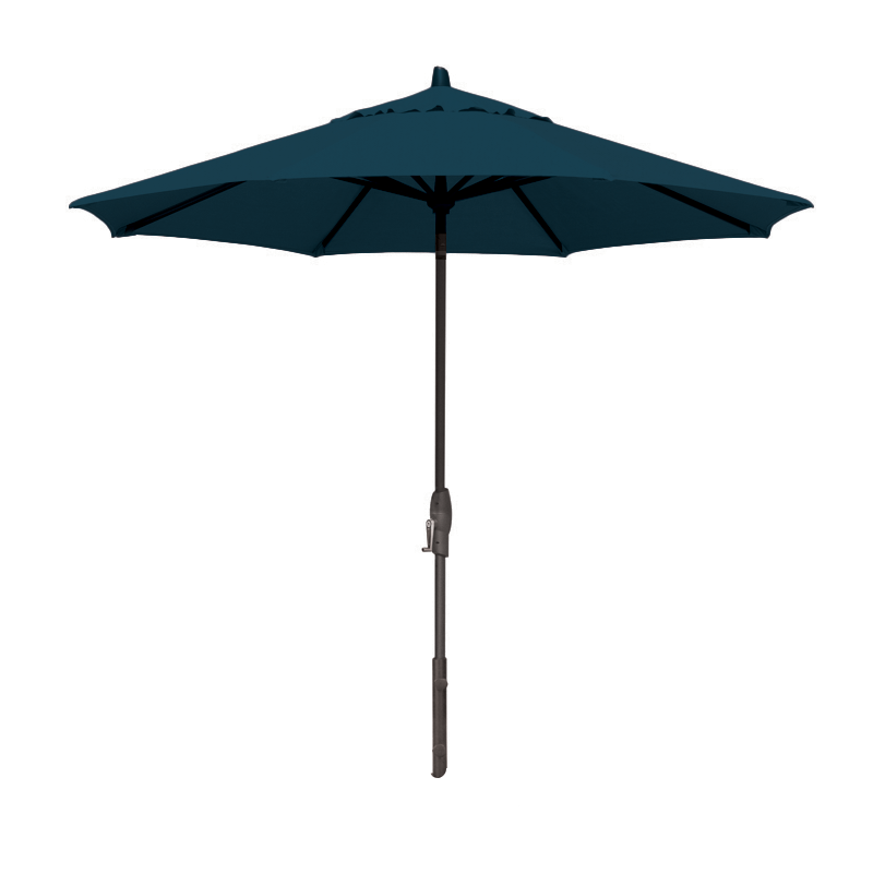 Parasol de marché à inclinaison manuelle de 7,5 pieds (noir/bleu sarcelle)