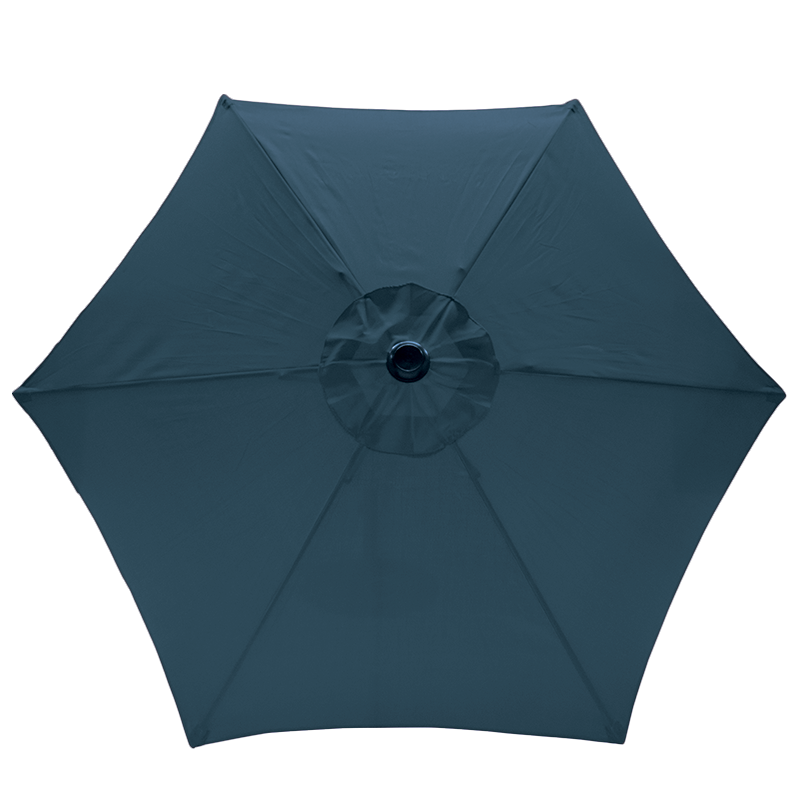 Parasol de marché à inclinaison manuelle de 7,5 pieds (noir/bleu sarcelle)