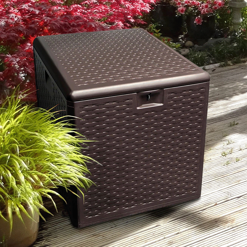 28 Gallon Resin Outdoor Storage Box (Java)