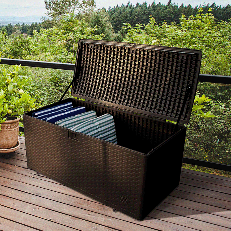 Boîte de rangement extérieure en résine de 73 gallons (Java)