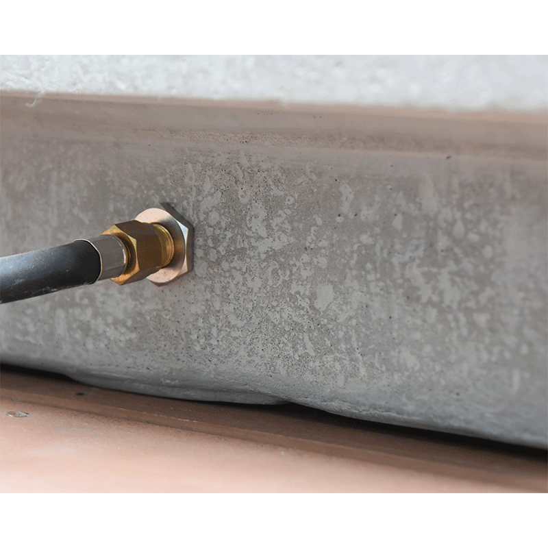 Hampton Cast Concrete Natural Gas Fire Pit with Cover