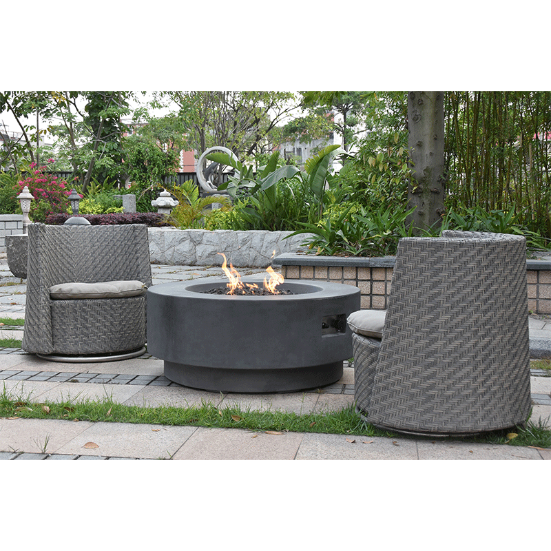 Ross 40 Inch Round Natural Gas Fire Pit with Cover Pool Supplies Canada