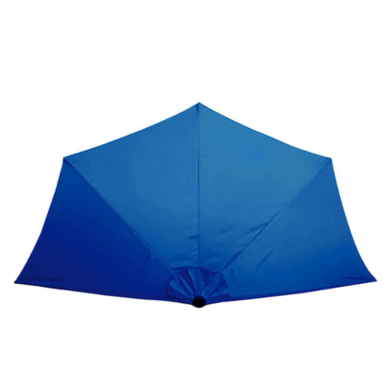 Parasol de marché demi-mur de 9,8 x 3,2 pieds (noir/bleu)