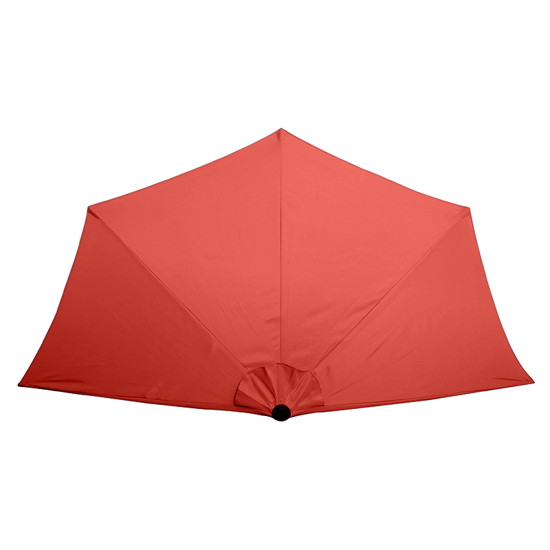 Parasol de marché demi-mur de 9,8 x 3,2 pieds (noir/rouge)