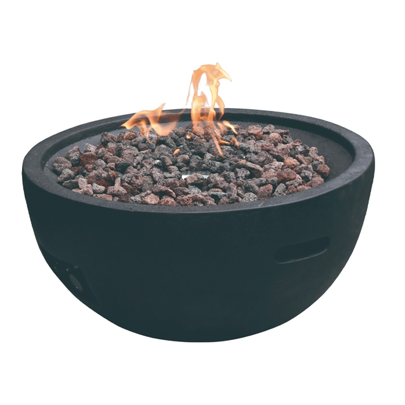 Jefferson 26 Inch Round Natural Gas Fire Bowl with Cover