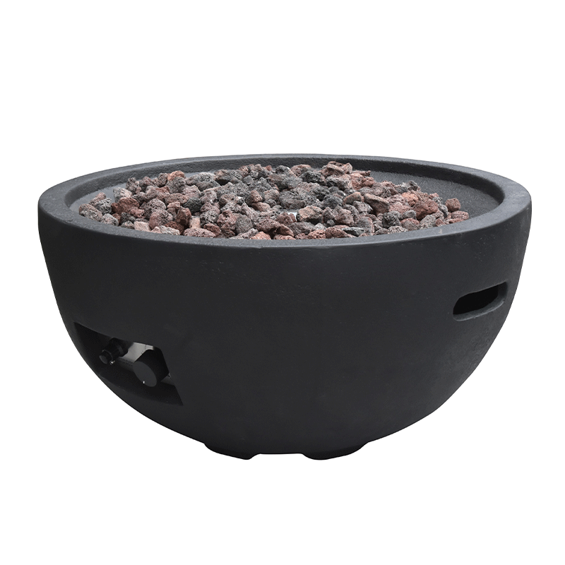 Jefferson 26 Inch Round Natural Gas Fire Bowl with Cover