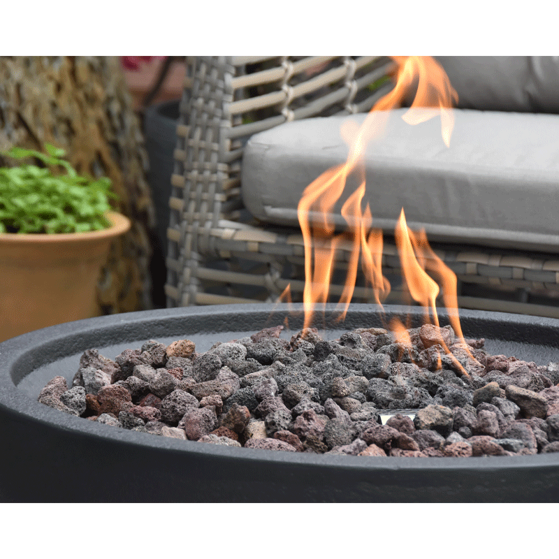 Jefferson 26 Inch Round Propane Fire Bowl with Cover