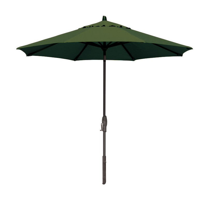 Parasol de marché à inclinaison manuelle de 9 pieds (noir/vert olive)