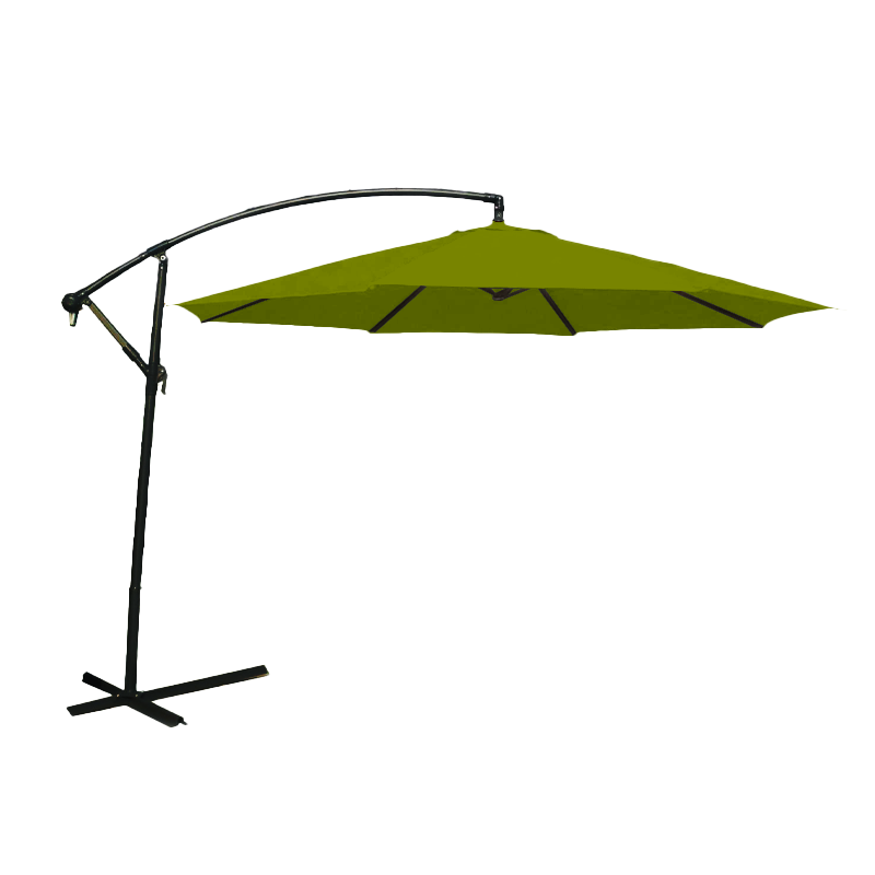 10 ft Polyester Hanging Umbrella (Black/Olive Green)