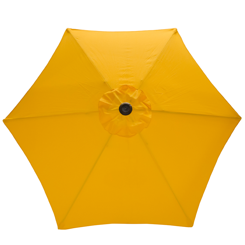 7.5 ft Manual Tilt Market Umbrella (Black/Yellow)