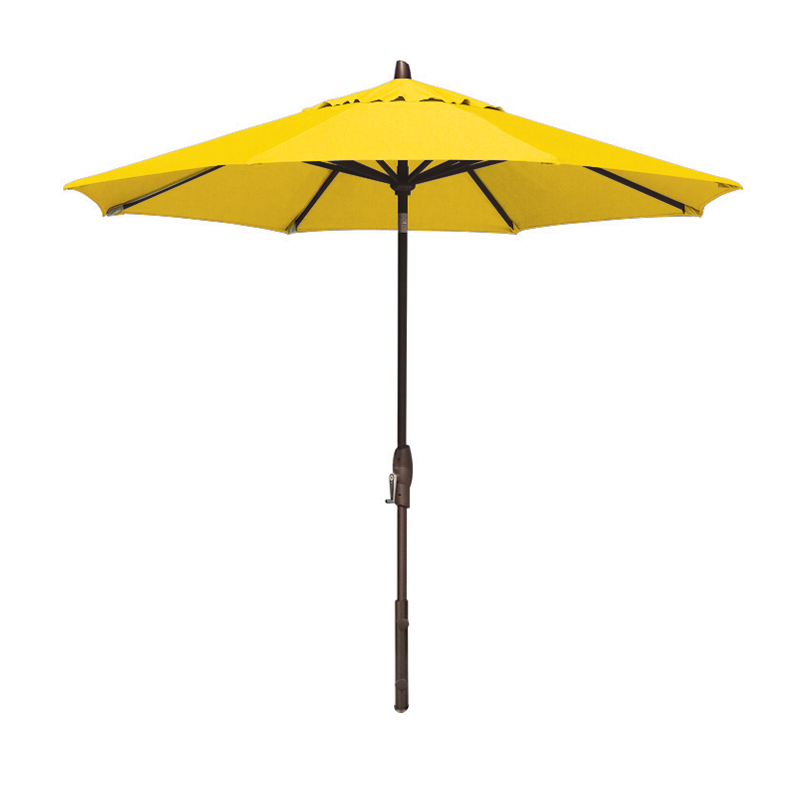 Parasol de marché à inclinaison manuelle de 9 pi (noir/jaune)