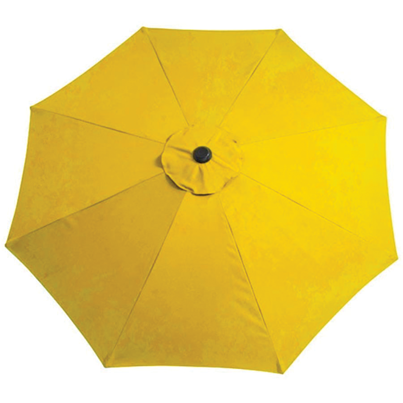 9 ft Manual Tilt Market Umbrella (Black/Yellow) Pool Supplies Canada