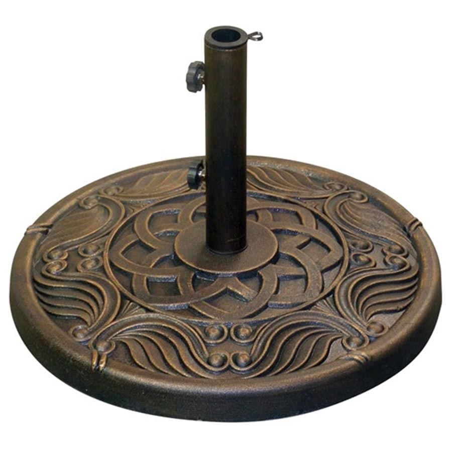 Porte-parasol en résine (28 lb, bronze)