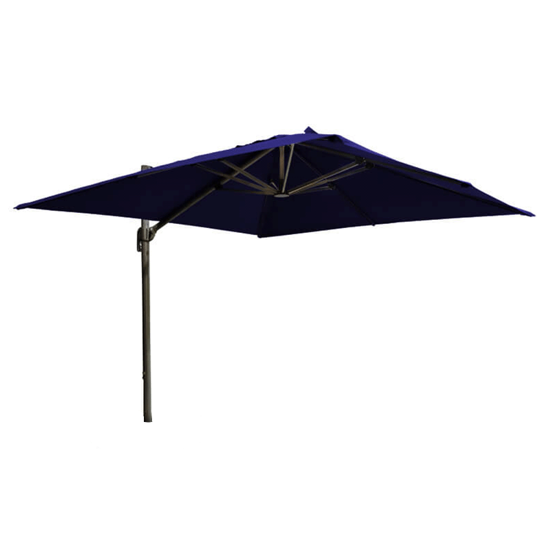 10 ft Deluxe Square Suspension Umbrella (Charcoal/Indigo)