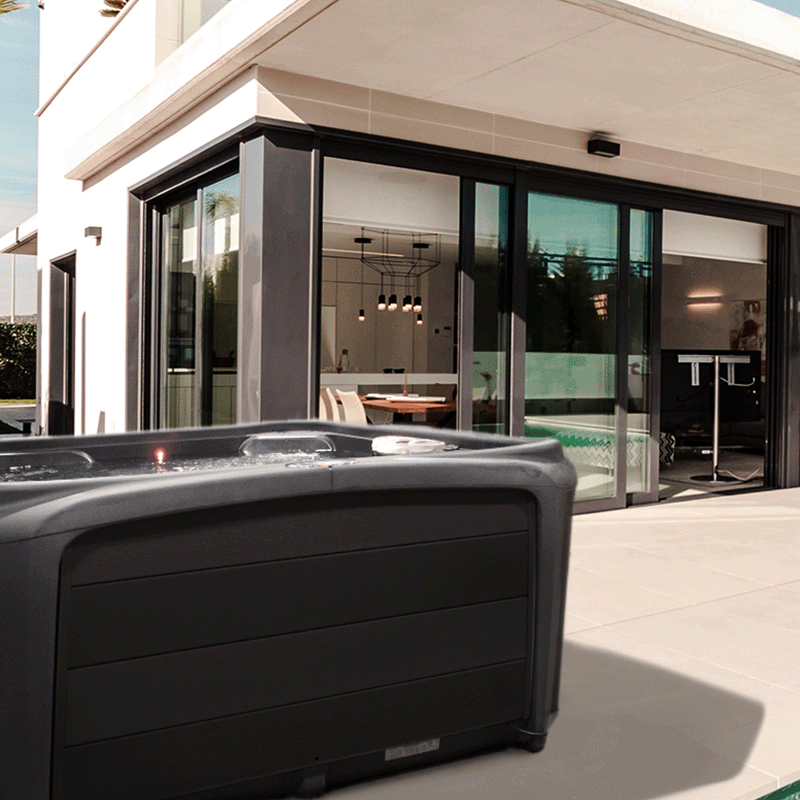 Lumi-O Stream Hot Tub (Graphite / Black)