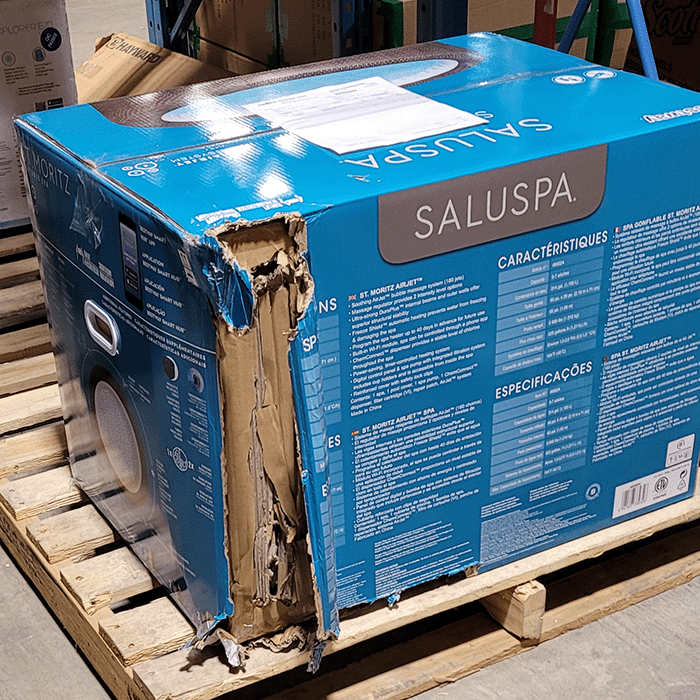 Open Box Saluspa St Moritz Airjet 5-7 Person Inflatable Hot Tub (85 x 28 Inches)