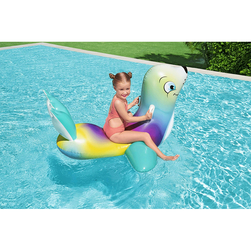 H2OGO! Flash N' Splash Seal Kids Ride-On Pool Float