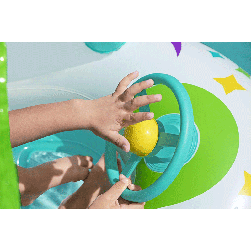 H2OGO! Space Splash Inflatable Baby Boat With Sunshade