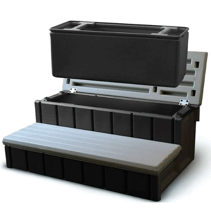 Marche de rangement pour spa de 36 pouces - Gris