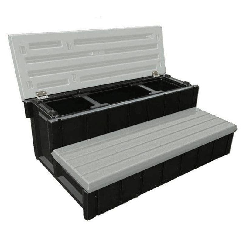 Marche de rangement pour spa de 36 pouces - Gris