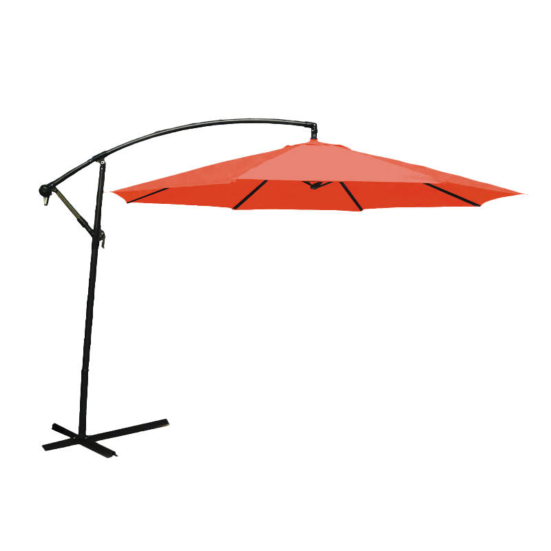 Parasol suspendu en polyester de 10 pieds (noir/orange)