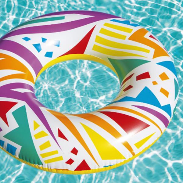 Anneau de natation géométrique (jaune)