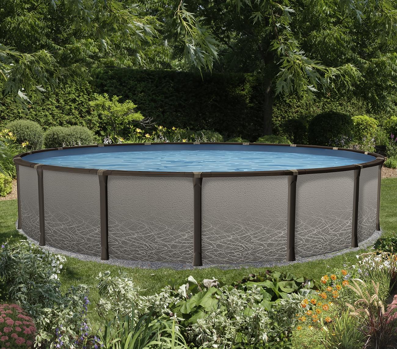 Element 18 ft Round Above Ground Pool with Liner and Skimmer