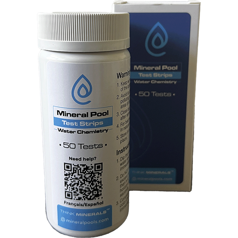 Bandelettes d'analyse de la chimie de l'eau de piscine minérale (bouteille de 50)