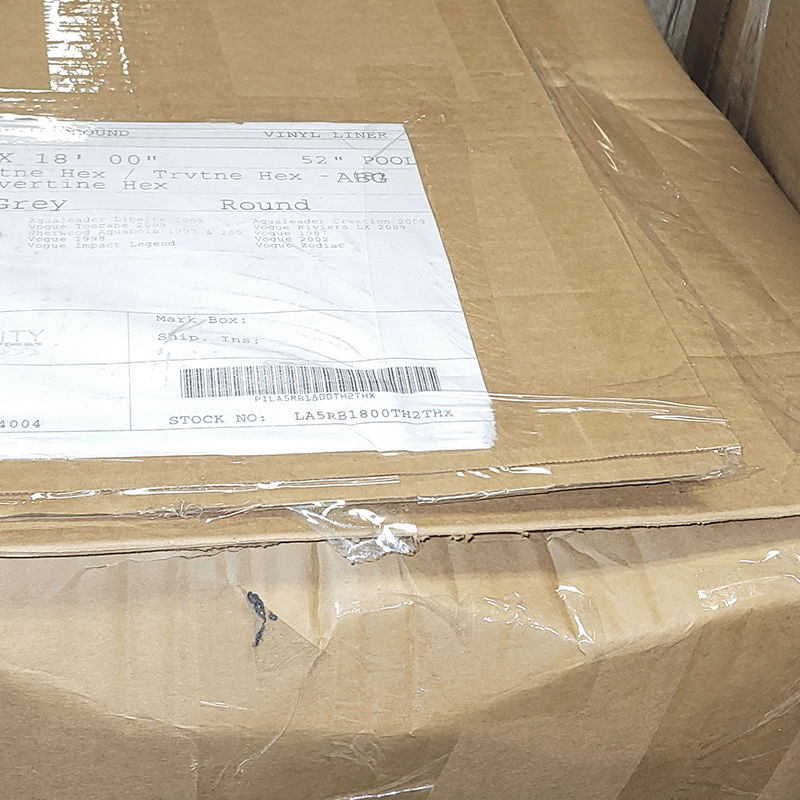 Open Box Travertine Hex 18 ft Round Beaded Liner 52 inch Standard Specifications