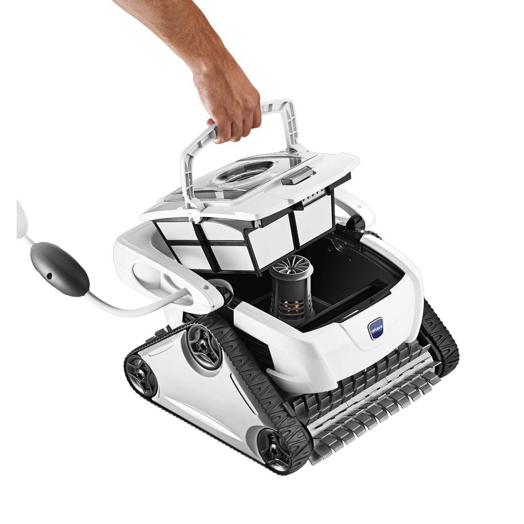 Open Box Polaris P825 Robotic Inground Pool Cleaner & Caddy Cart
