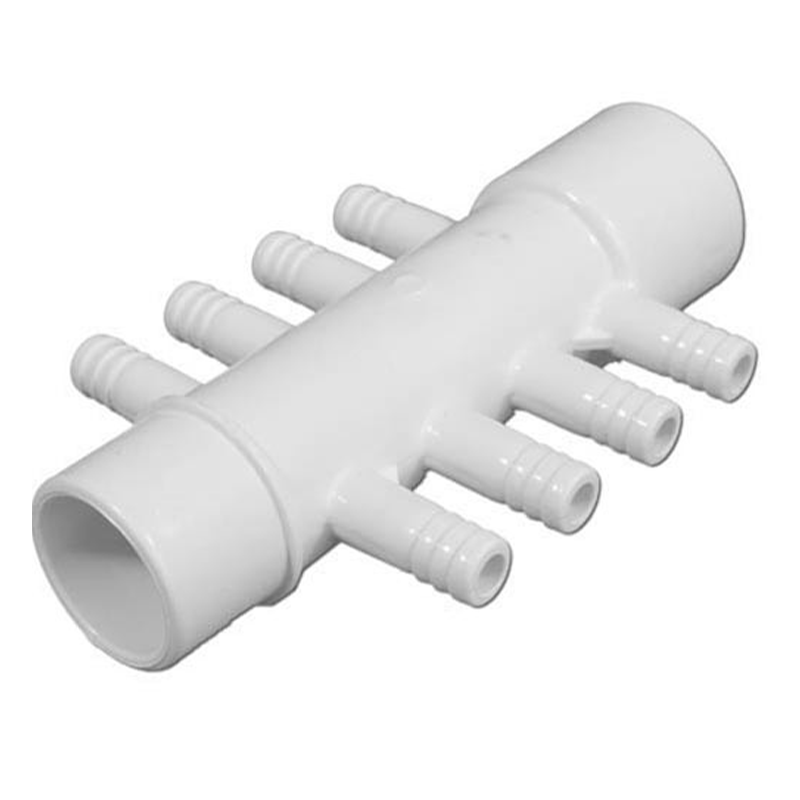 Waterway Manifold 1 Inch Slip x 1 Inch Spigot x (8) 0.375 Inch Barbs - 672-4340