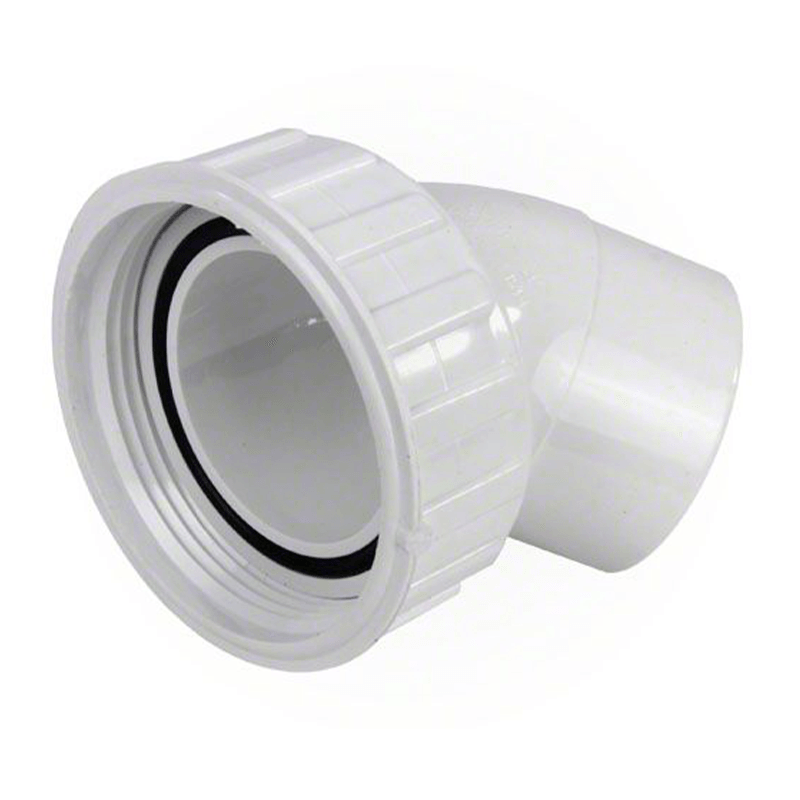 Waterway Pump Union Nut 2 Inch with 2 Inch Spigot and O-Ring 45 Degree Tailpiece - 400-4300