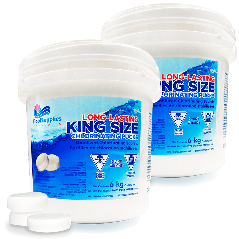 Pack of 2 King Size Chlorine Puck Stabilized (6 Kg) by Pool Supplies