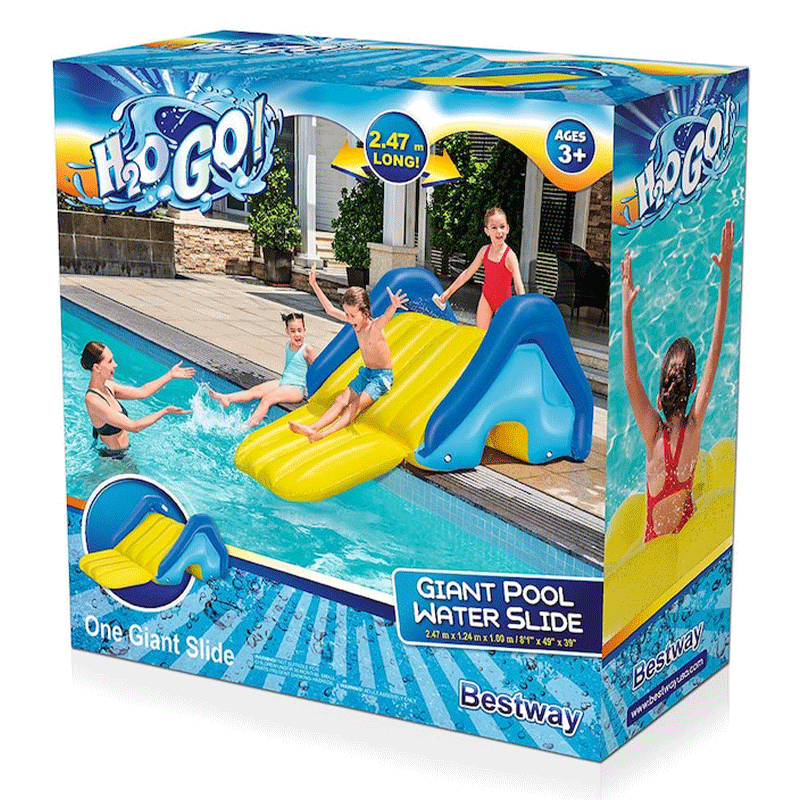 Open Box Toboggan gonflable géant pour piscine H2OGO!