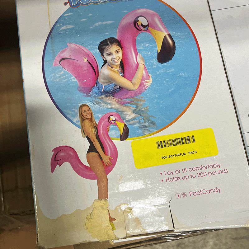 Open Box Pool Candy Ride-On Flamingo Pool Noodle