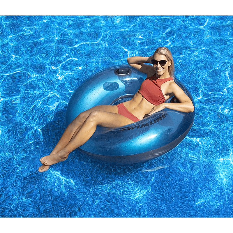 Tube d'anneau de style parc aquatique bleu - 42 pouces